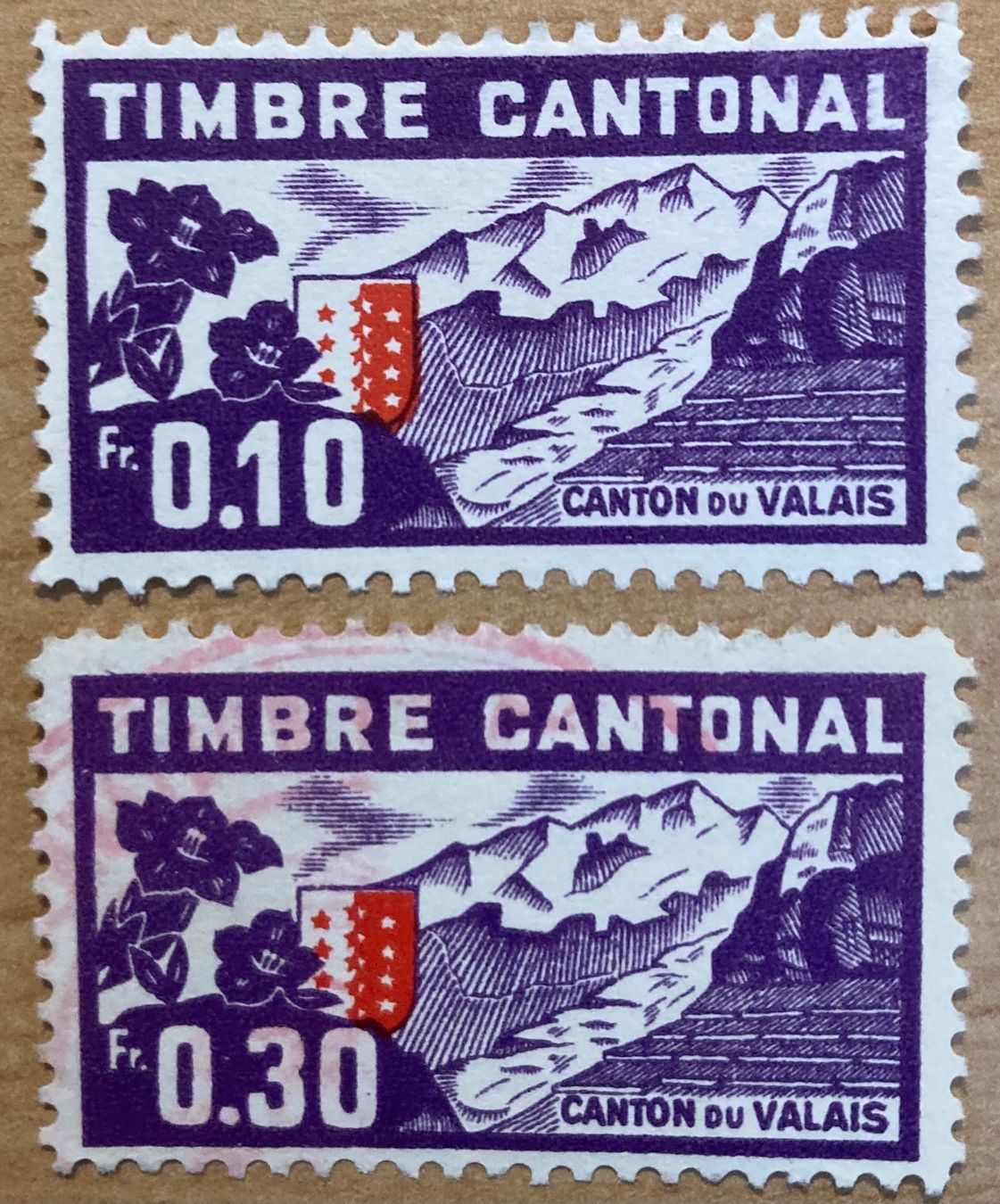 Tutti i francobolli: Fiskalmarken Valais VS / Timbre Cantonal – Usato da Hunzenschwil venduto da zibu88