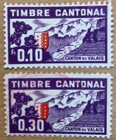 Fiskalmarken Valais VS / Timbre Cantonal