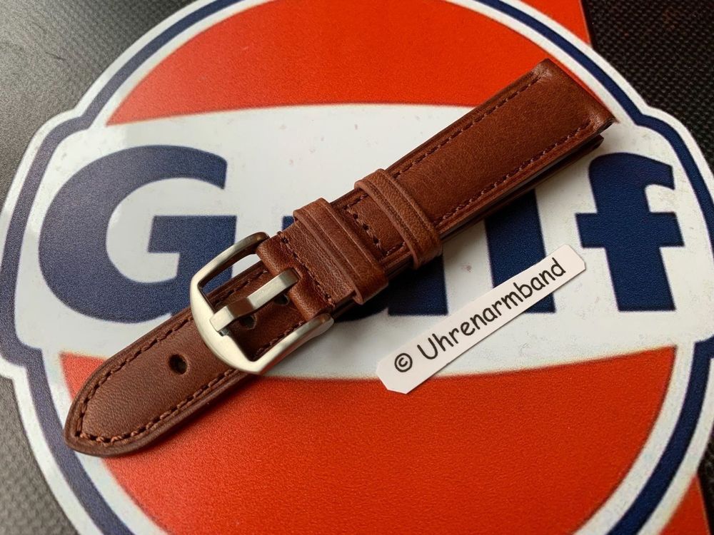 Bracciali & Braccialetti: 20mm Lederarmband braun, Top Qualität – Nuovo e nell'imballaggio originale da Courlevon venduto da Uhrenarmband 1