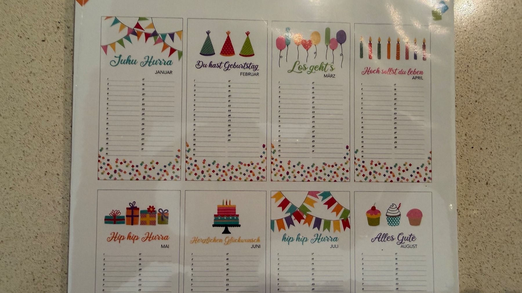 Calendriers: Geburtstagskalender - Neu – Neuf avec emballage d'origine à Würenlos par Abracadabra26 2