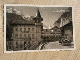 Photo Karte / Lauterbrunnen - Bahnhof Buffet Hotel Steinbock