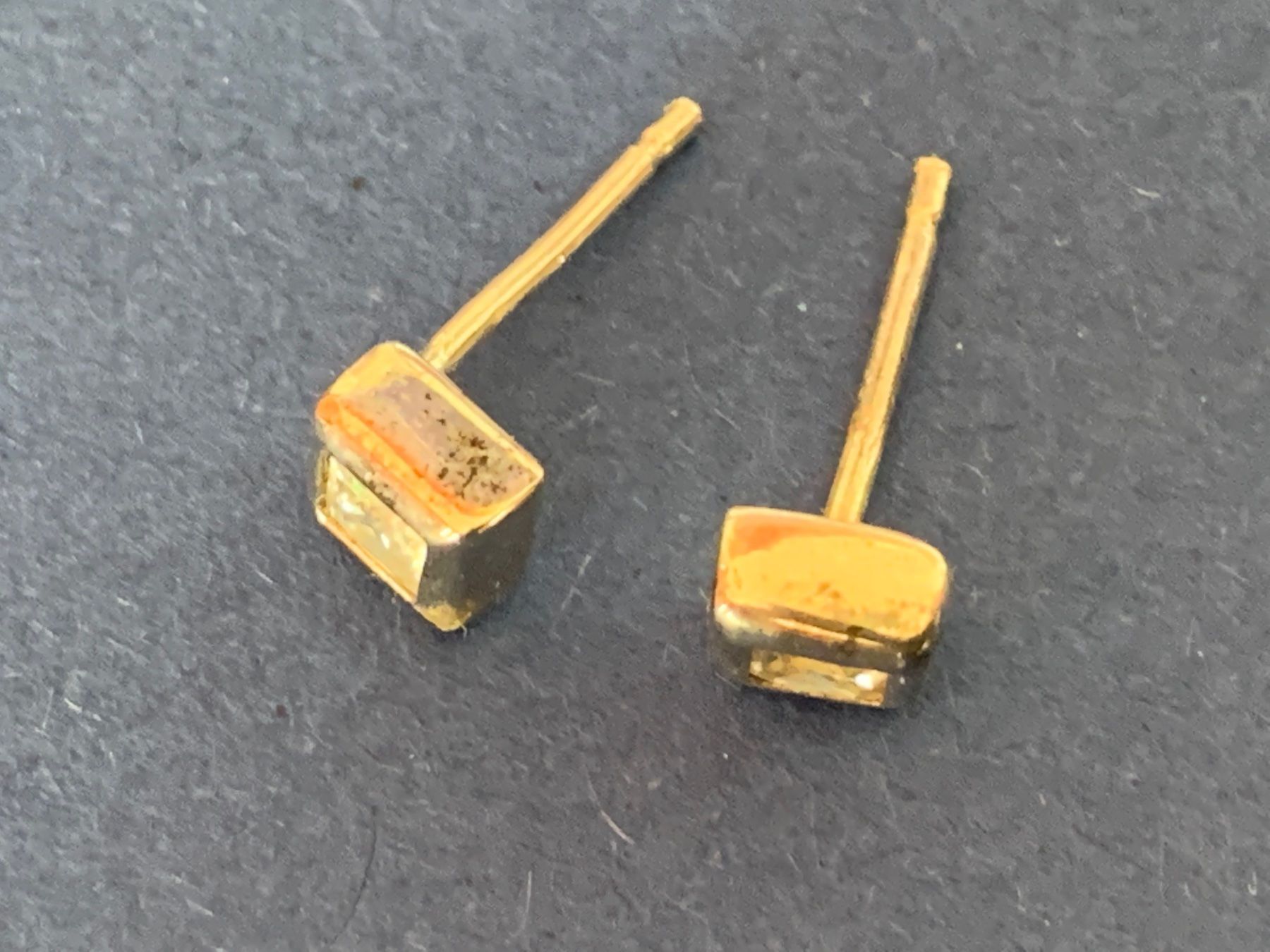 Orecchini pendenti & Orecchini a lobo: Ohrstecker silber rechtecke/quadratstein – Usato da Laufen venduto da Futuremarket 6
