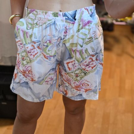 Vintage Damen Shorts Gr. L Bunt Sommer Freizeit