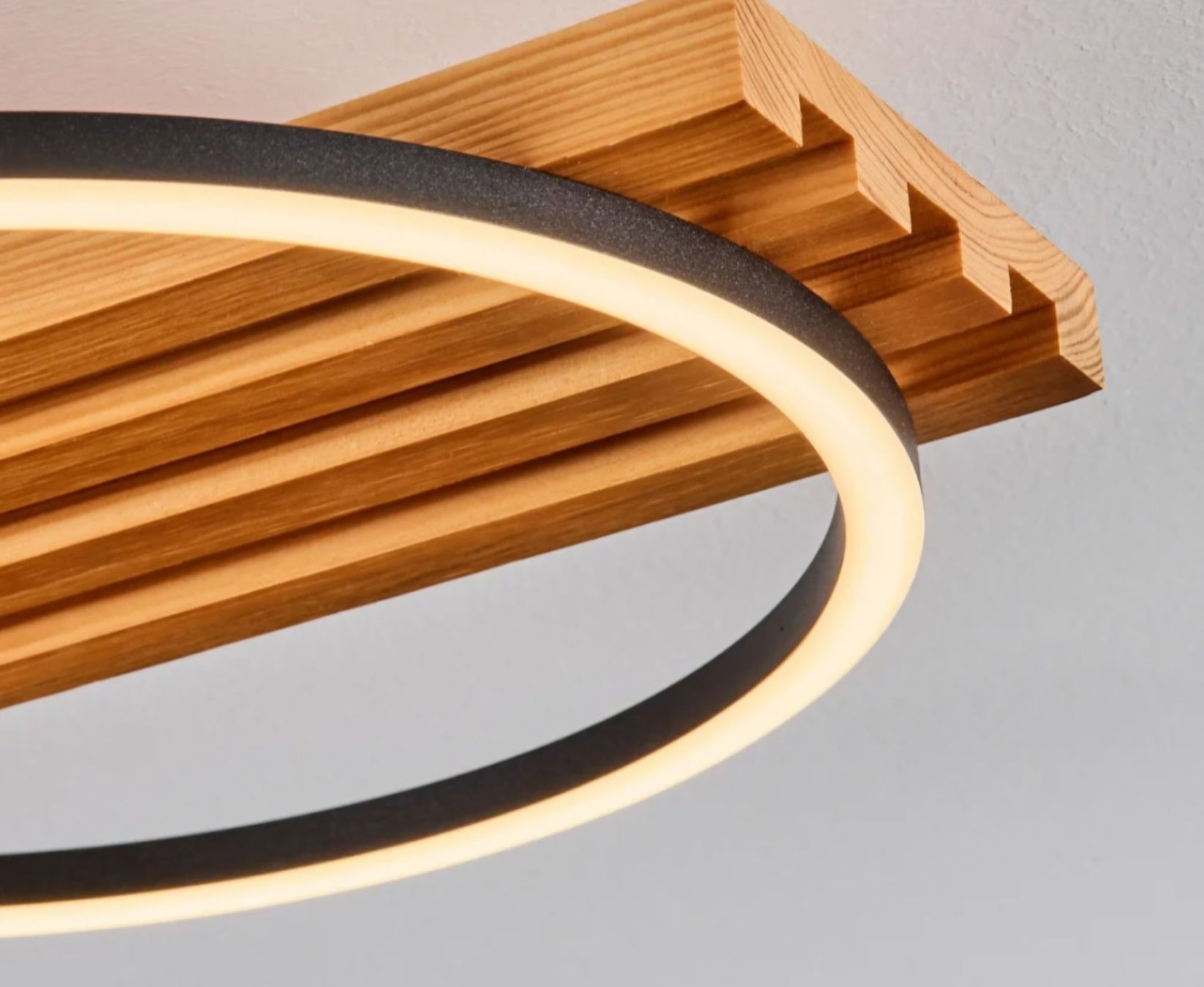 Lampadari & plafoniere: LED Deckenlampe Holzoptik 1-flammig, dimmbar – Nuovo e nell'imballaggio originale da Unterkulm venduto da Sani78