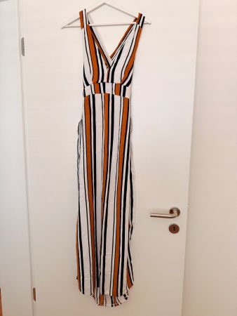 Robe longue rayée femme taille S bon état