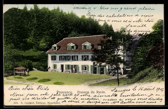 Cartoline postali: AK Provence, Pension du Ravin – Usato da Berlin venduto da bartko-reher