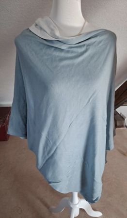 Poncho Street One Baumwolle hellblau One Size gebraucht