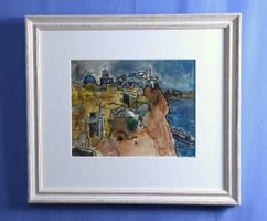 A. Richard, Aquarell auf Papier "San Torin", signiert.
