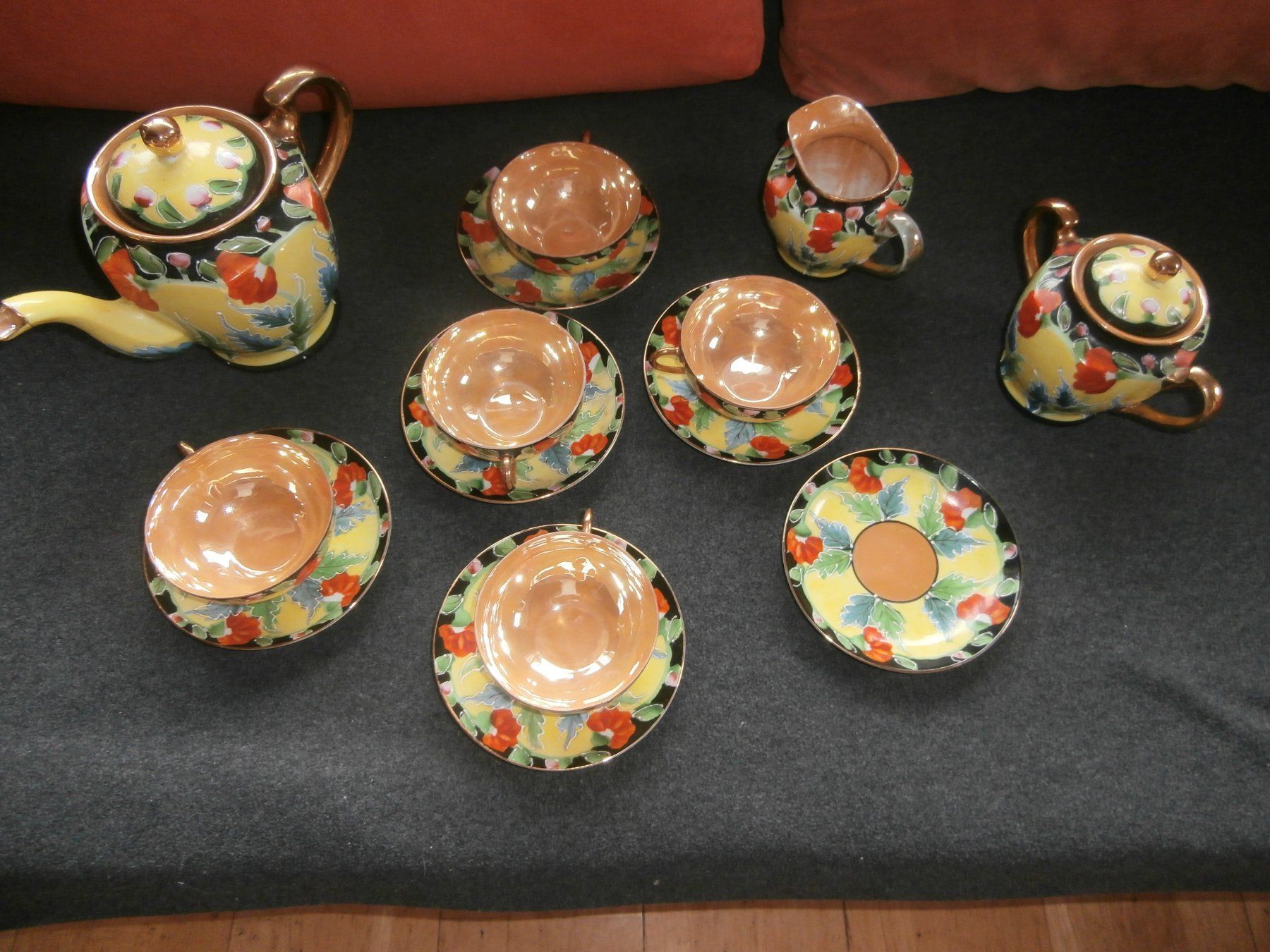 Set di piatti: älteres Tee-Services 16-teil. Japan, handbemalt – Usato da Rüschegg-Heubach venduto da Ofen111 2