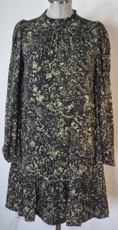 XS S 34 36 HALLHUBER Kleid midi Tunikakleid langarm Boho