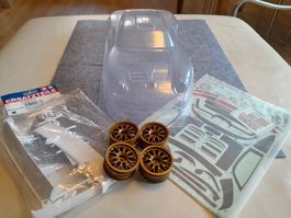 TAMIYA PORSCHE 911 GT1 KAROSSERIE UND ZUBEHÖR PASSEND TA03RS
