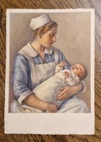 K-karte, Pflegerin m. Kind 1934, a. B. Baier, Glätterin,Seen
