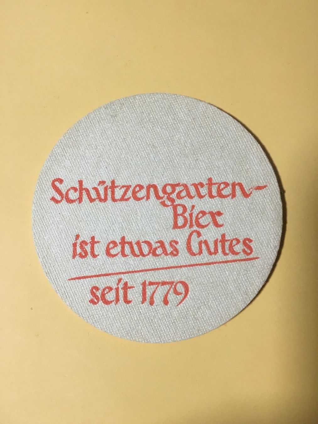 Dessous de verre: Bierdeckel alt dick Schützengarten Bier (BDR1) – D'occasion à Küttigen par Melisch1000 1