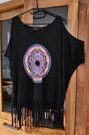 Top /Strandtop Offshoulder Bonprix Rainbow Gr. 40/42