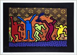 Death NYC Ltd Pop Art Druck " Kusama Haring Dancing Figur