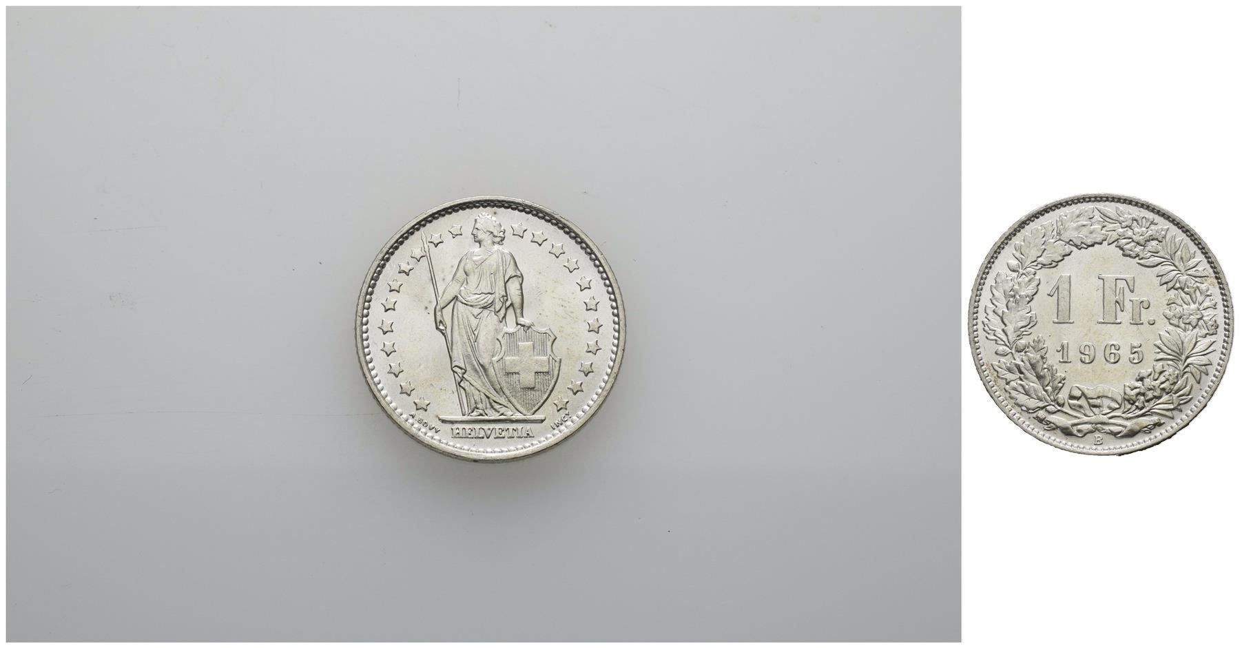 Alle Münzen: 1 Franken 1965 Silber  /4058 – Gebraucht aus Trimbach von Solothurn1
