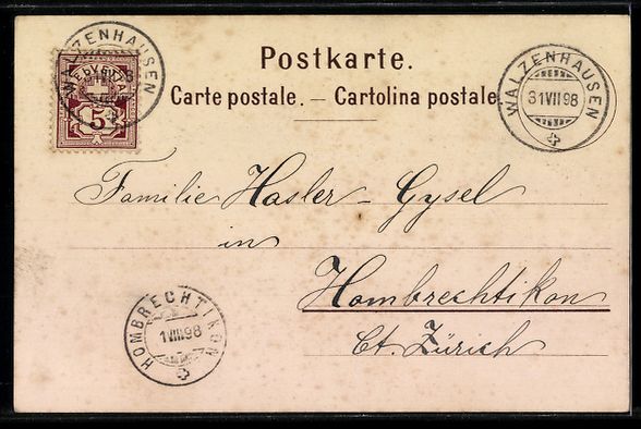 Cartoline postali: Litho Walzenhausen, Panorama von der Geb – Usato da Berlin venduto da bartko-reher 1