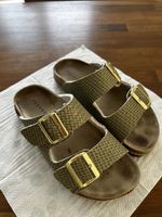 PESARO edle Komfort-Pantoletten/Sandalen, Salbeigrün Gr.39