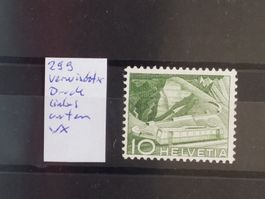1637) 299, Abart verwischter Druck in der 0, postfrisch