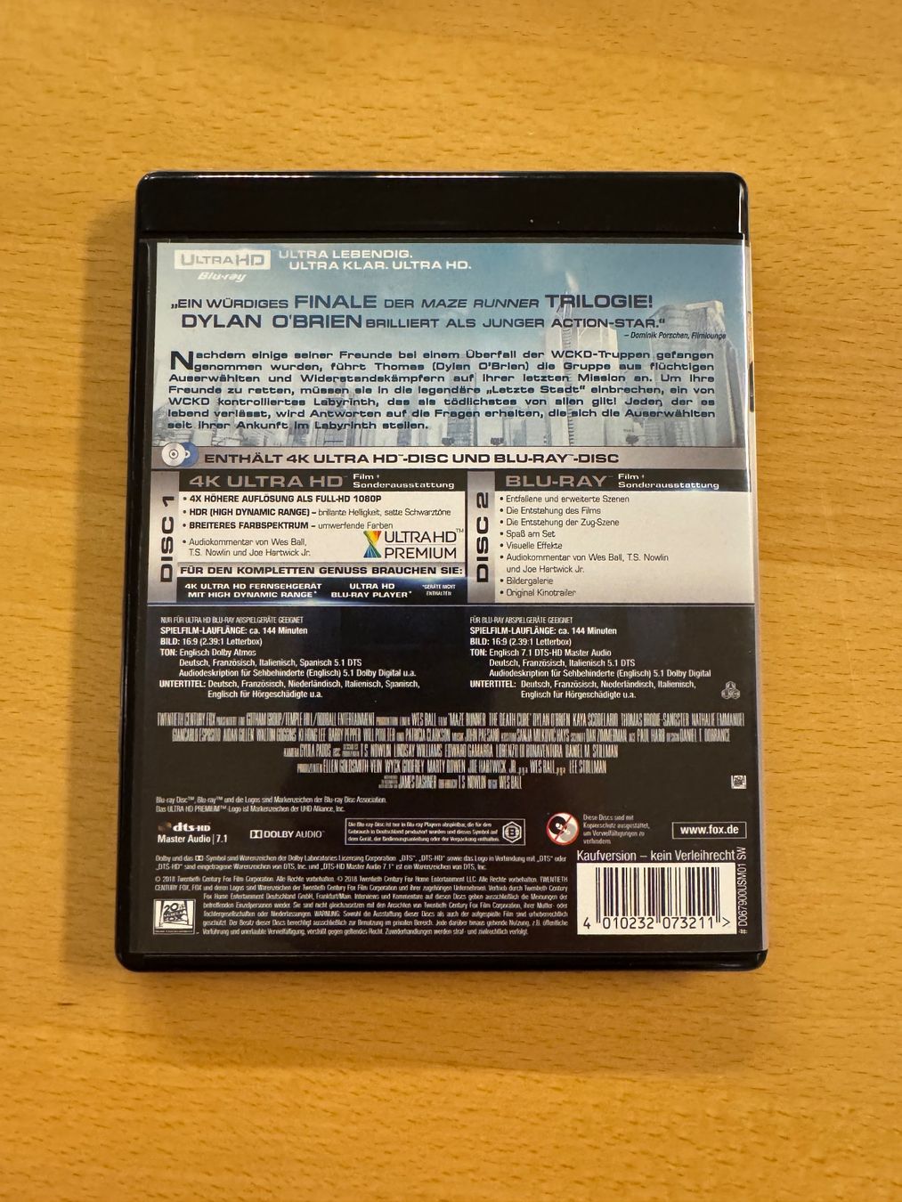 Tutti i DVDs: Maze Runner Die auserwählten in der Todeszone 4k UHD Blu Ray – Usato da Schwerzenbach venduto da ste_pp82 1