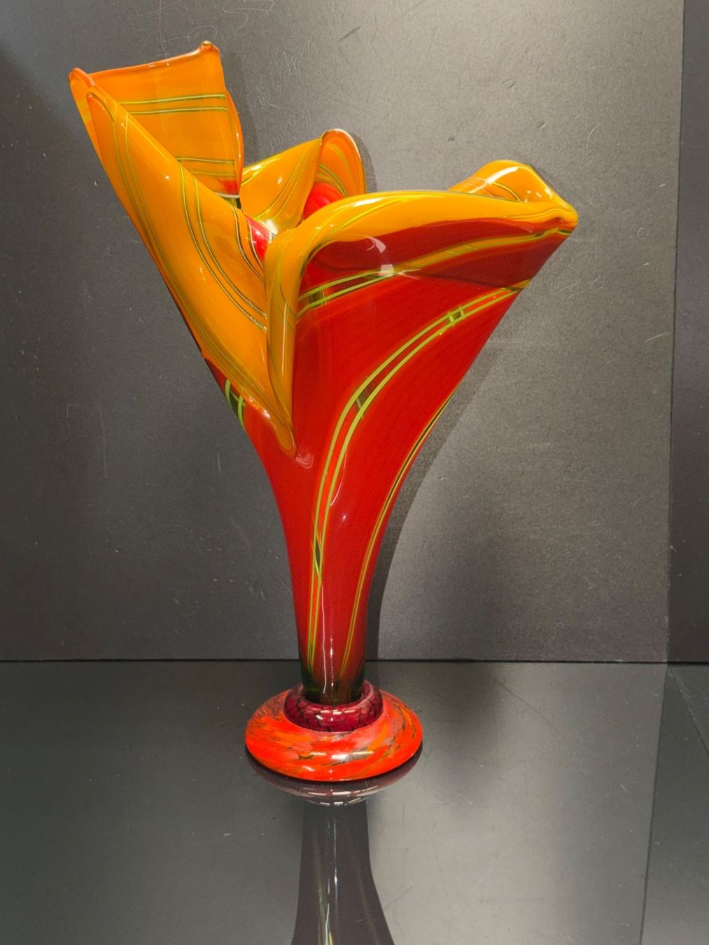 Vasen & Gefässe: VASE GROSS, CH-GLASKUNST MARCEL + ANDI BILAND 1999 EINZELSTK – Gebraucht aus Matzingen von exklusives