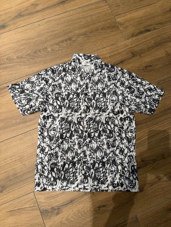 Herren Hemd Kurzarm Jack & Jones Schwarz Weiss Grösse M