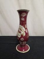 Rosenthal Vase bordeaux Blumen Dekor 29 cm guter Zustand