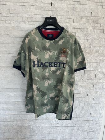 Hackett London T-Shirt Army Polo Team Camouflage XL