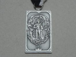 Medaille Bandelierschild eines Basler Tambouren Majors 1765