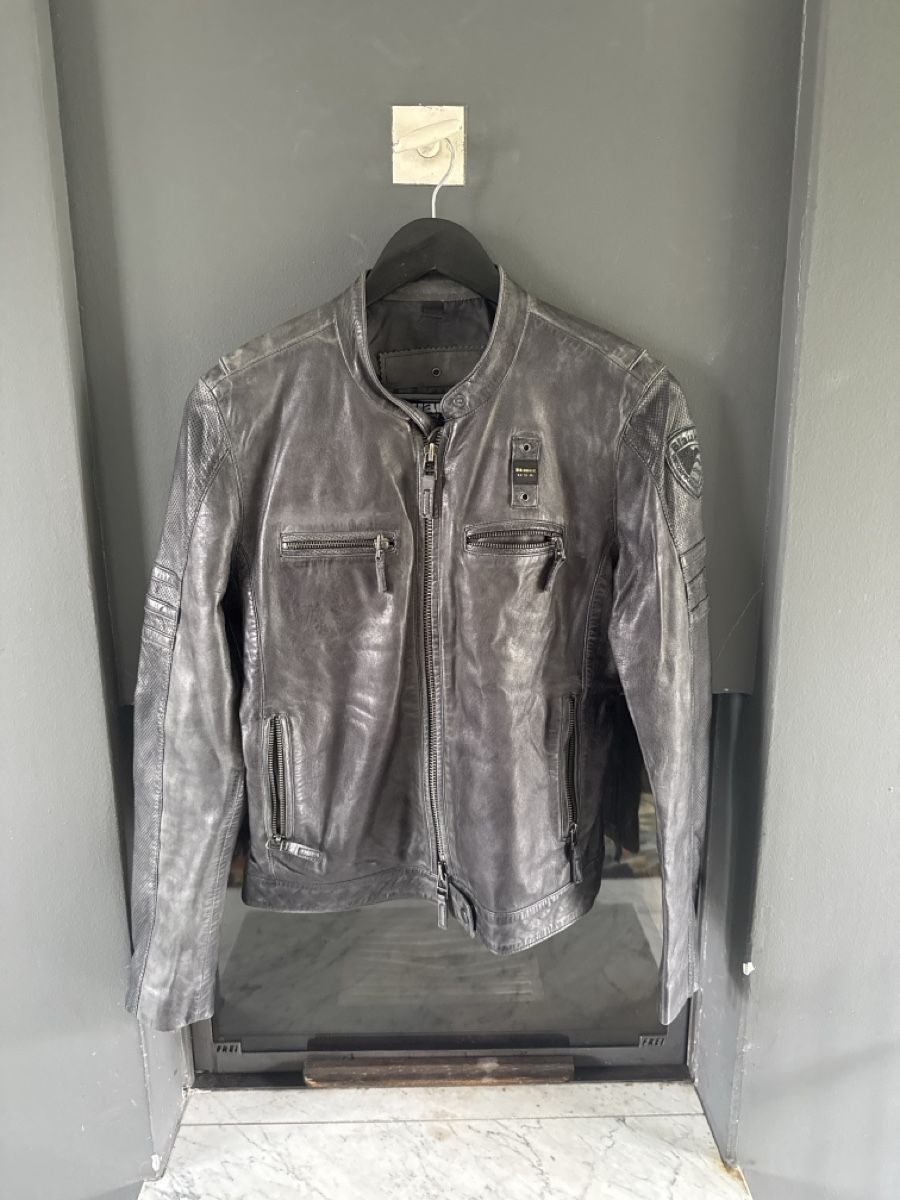 Giacche: Damen Lederjacke Blauer – Usato da Winden venduto da Vintage1977