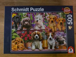 Schmidt Puzzle 500 Teile - Hunde im Regal