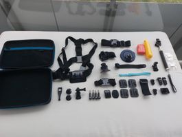Poluz Action-Cam-Zubehörset passend für Sony, GoPro