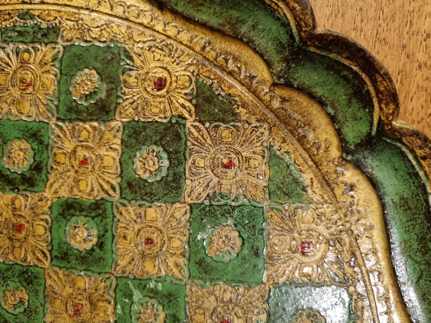 Piatti di portata: Vintage Florentiner Tablett Made in Italy rund – Usato da Scharnachtal venduto da devin03 3