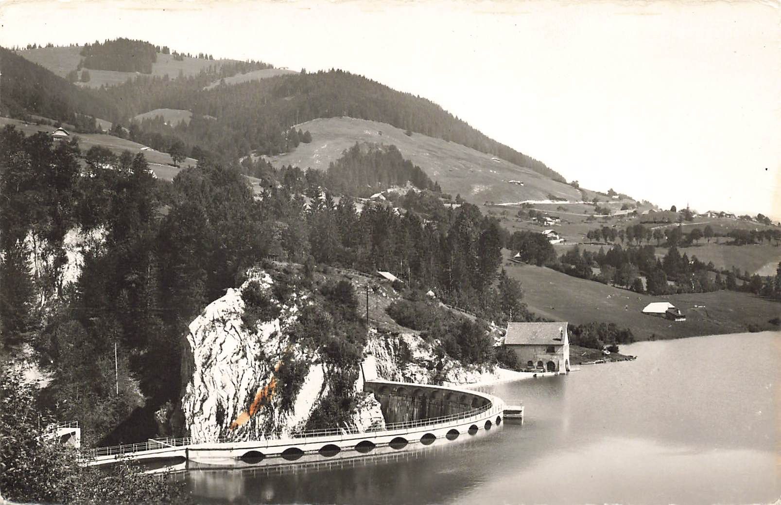 Cartoline postali: Lac de montsalvens Damm – Usato da Biasca venduto da Blenio71