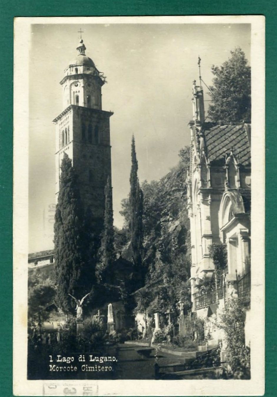 Cartoline postali: Morcote Cimitero, 1931, gelaufen – Usato da Sargans venduto da Hausi1951