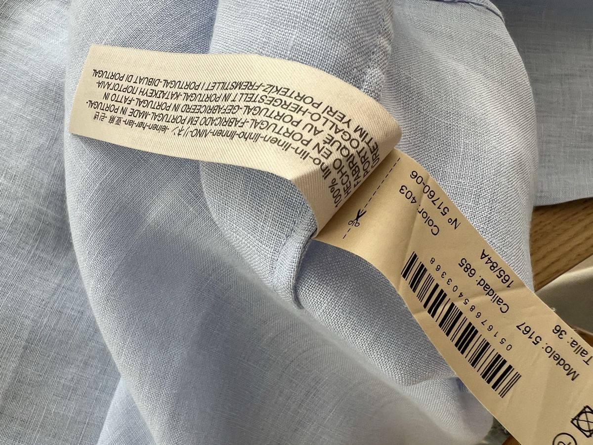 Massimo Dutti Blusen: Bluse Massimo Dutti Leinen hellblau Grösse 36 neuwertig – Neu (gemäss Beschreibung) aus Langenthal von ivet7 5