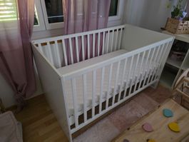 Kinderbett Weiss 70x140cm inkl. Matratze guter Zustand