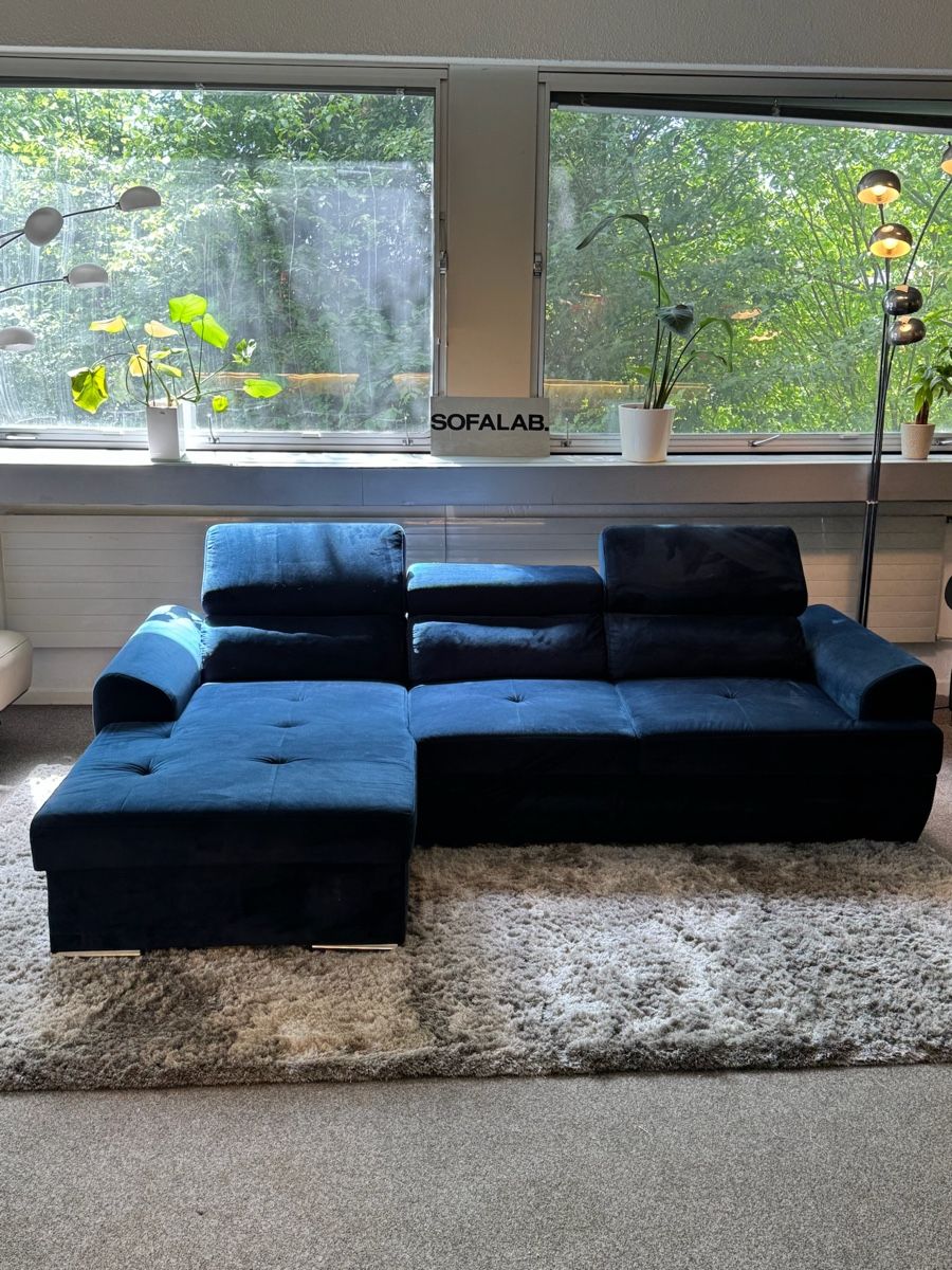 Divani: Ecksofa Marineblau mit Schlaffunktion – Usato da Fehraltorf venduto da Sofalab.swiss 8