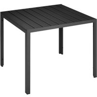 Alu Gartentisch höhenverstellbare Füsse 90x90x74cm SOLTARA