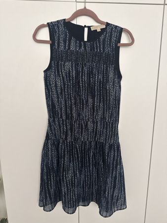 Michael Kors Dress Blue Patterned Sleeveless Size 36 EU 