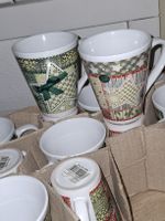Winterliche Tassen, 12Stk. Weihnachtsdesign, Neu