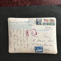 NP Karte aus USA mit T-Entwertung Zst 417