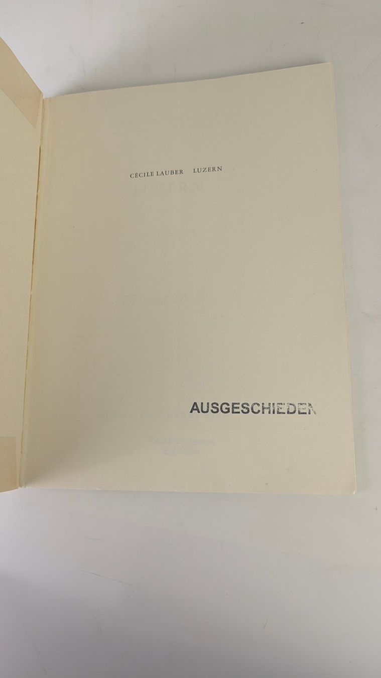 Libri: Schweizer Heimatbücher: Luzern 1963 – Usato da Zürich venduto da axolottchen 2