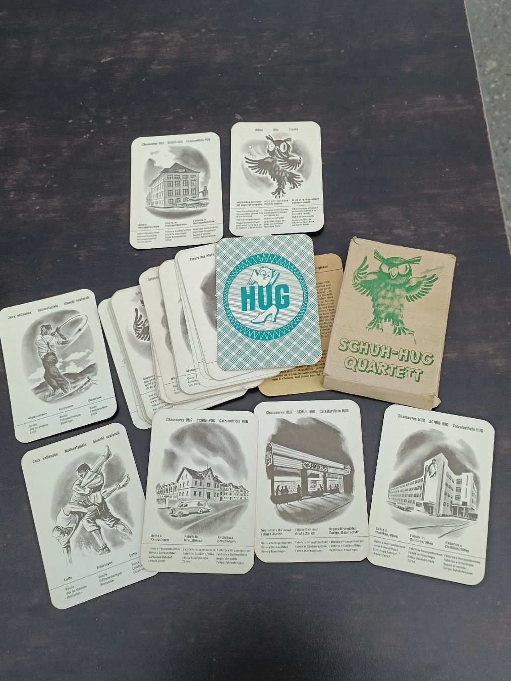 Jeux: Altes Werbe Quartett / Schuh Hug Quartett ca. 1950 – D'occasion à Brugg AG par Ente015 2