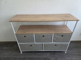 Buffet/Sideboard MIKA 100x78cm beige 5 tiroirs