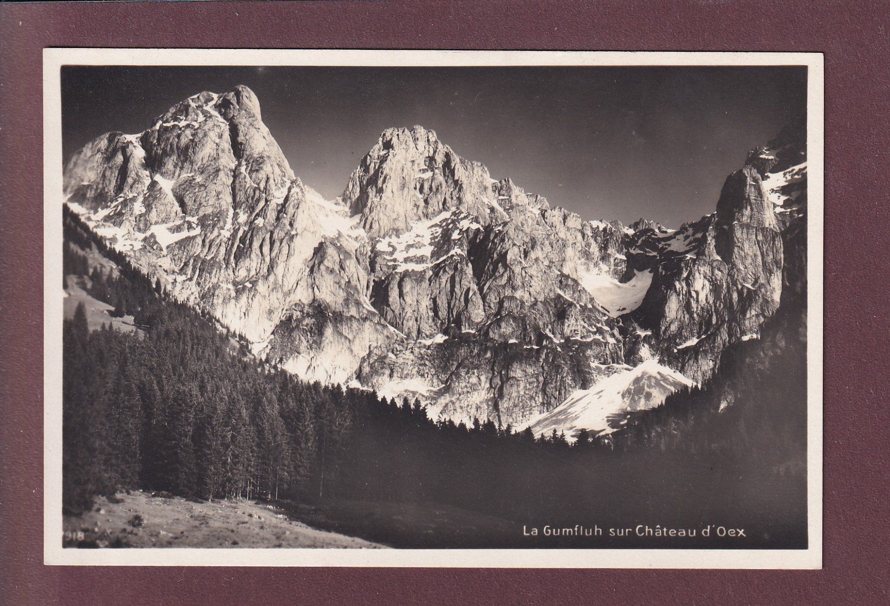Cartoline postali: GUMFLUH sur Château d'Oex – Usato da Pully venduto da nicecards