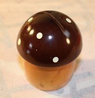 🍄🍄🍄Holz Spardose Pilz Vintage Deko Made in France 🍄🍄🍄
