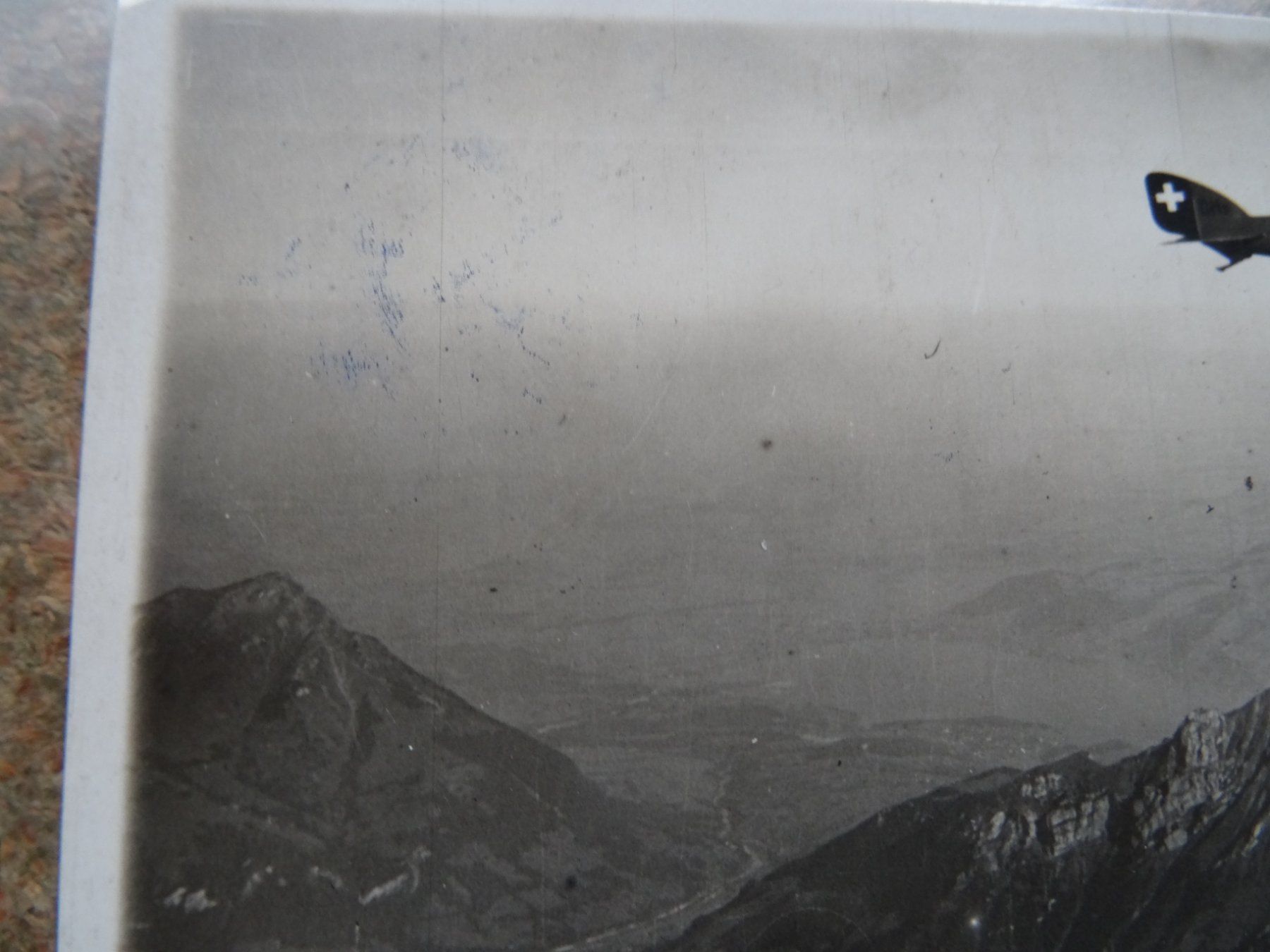 Cartoline postali: alte Flugpost-Ansichtskarte Flugtag Grenchen April 1924 – Usato da Lupfig venduto da Buerkli20 2