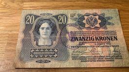 Jolie billet de la fin de Première guerre avec contremarque