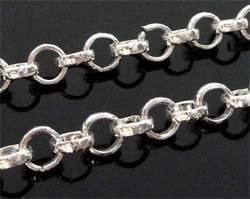 Catenine: Kette Jasseron 6mm  versilbert je m – Nuovo (secondo la descrizione) da Alpnachstad venduto da perlengaby